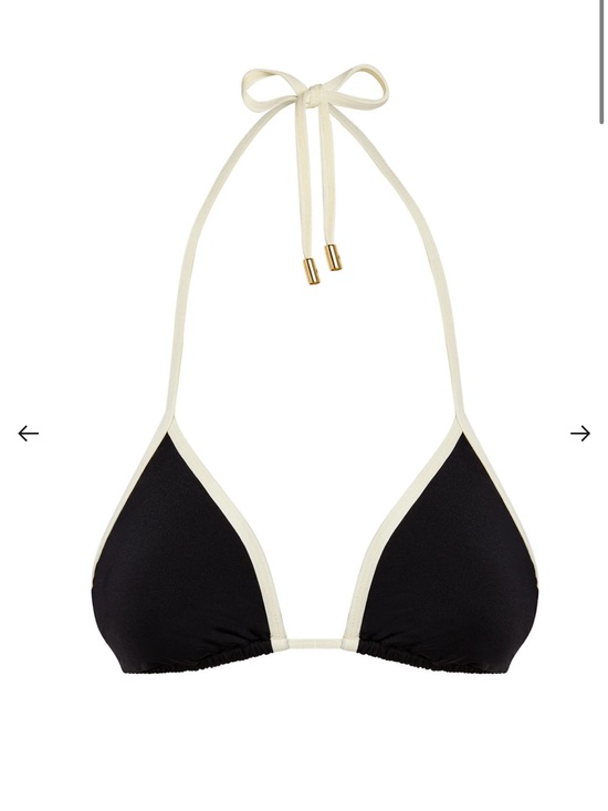 Monday Swimwear Other - Monday Swimwear Black Paloma Triangle Bikini Top with Cream Trim